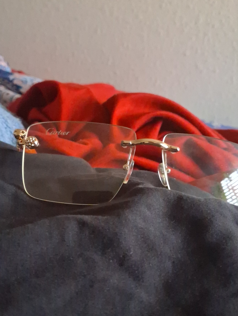 Cartier Rimless Men's Eyeglasses in Gold and Clear